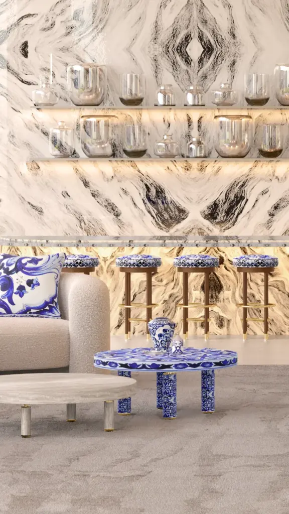 Capa do vídeo do CAPRI Cyrela Jardim Europa: Blue Party Room com mesa em cerâmica Blu Mediterraneo