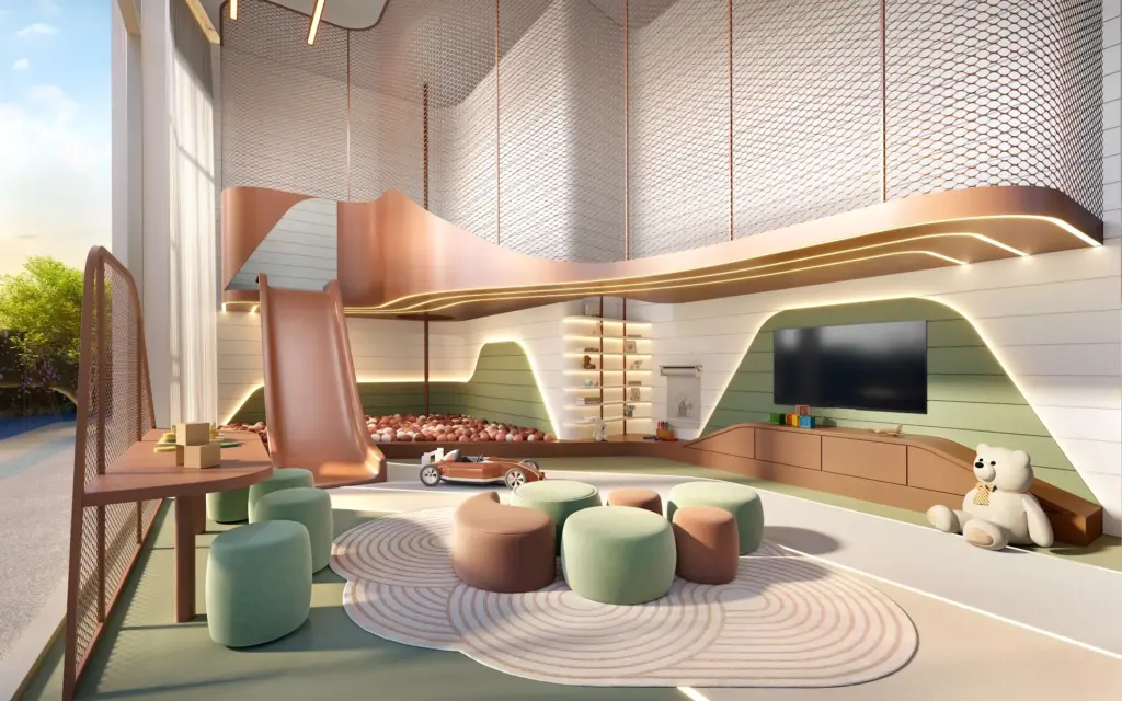 The Kids Place do EPIC Jardim Europa by Pininfarina. Perspectiva artística
